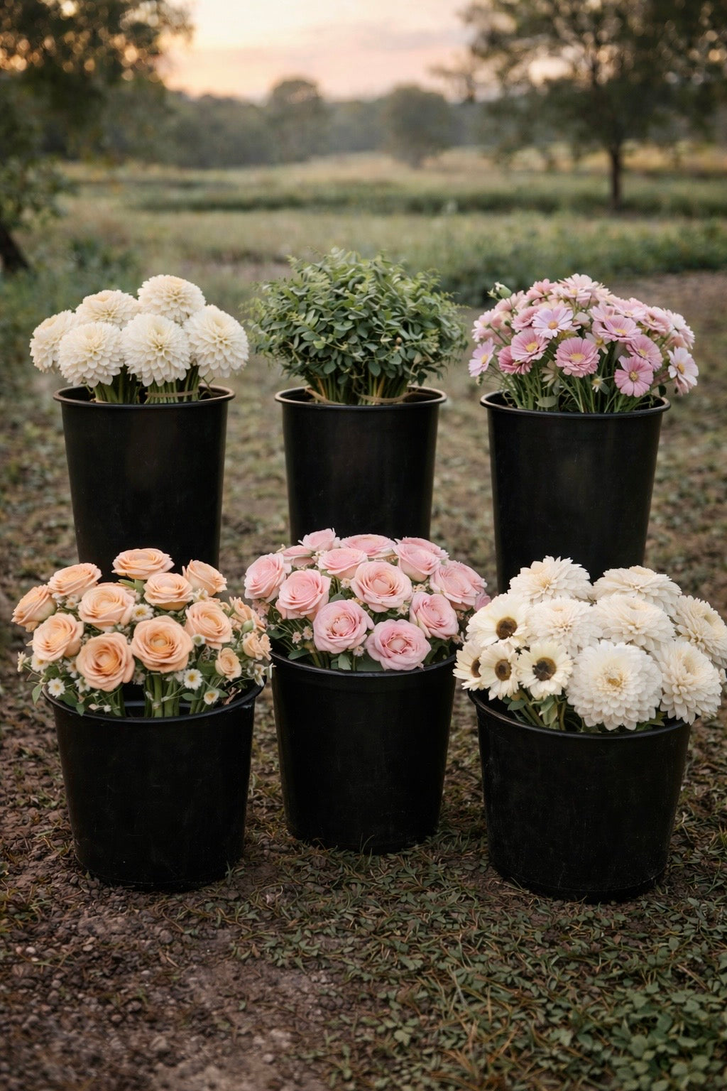 DIY Wedding Flower Buckets