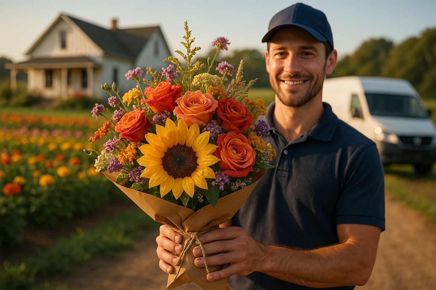 delivery of farm fresh flower bouquets