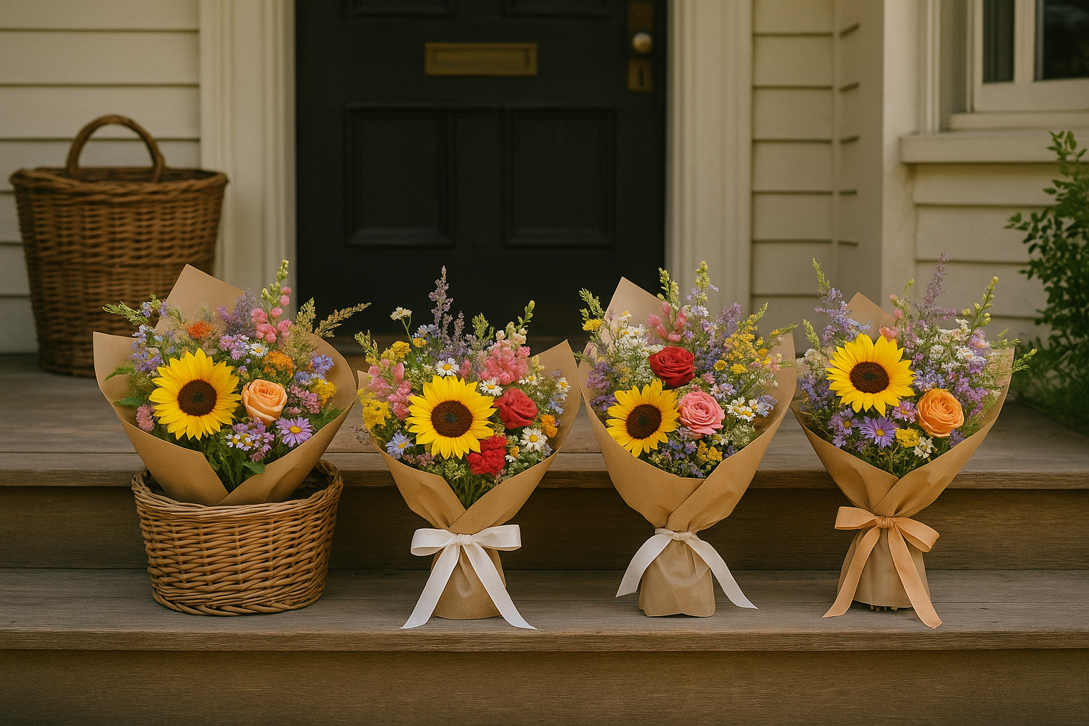 porch pickup floral bouquets 